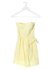 Pepe Jeans Abito senza spalle Donna, Taglia 34, giallo pallido, Cotone