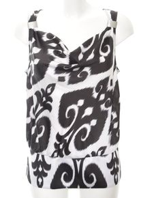 White House Black Market Blusa senza maniche Donna, Taglia 38, nero, Poliestere