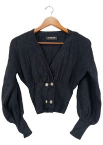 Fashion Union Maglione lavorato a maglia Donna, Taglia 34, blu