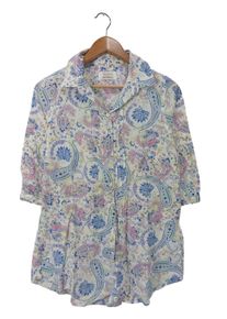 milano donna Camicia blusa Donna, Taglia 42, blu, Cotone