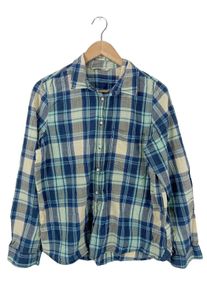 MNG Jeans Camicia blusa Donna, Taglia 40, blu, Cotone