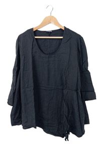SAMOON Blusa taglie forti Donna, Taglia 54, blu