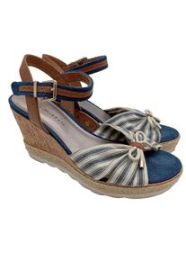 Tamaris Sandalo a zeppa Donna, Taglia 37, bianco
