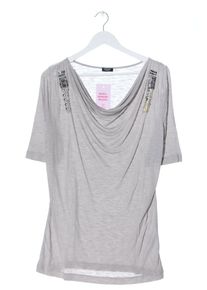 Basler Maglia con scollo a cappuccio Donna, Taglia 38, grigio chiaro, Viscosa
