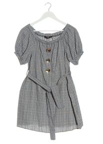 Zara Basic Abito a maniche corte Donna, Taglia 36, grigio chiaro