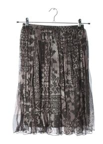 Apart Gonna a pieghe Donna, Taglia 32, grigio chiaro, Seta