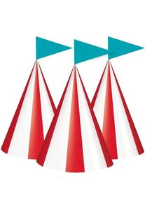 UNIQUE 8 circus party hats