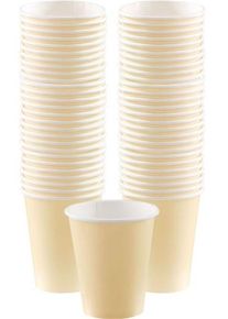 Amscan 40 gobelets en papier Ivoire 340ml