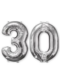 Amscan Foil balloon number 30 silver 66cm
