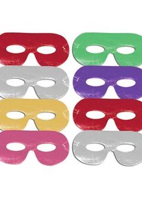 UNIQUE 8 farverige øjnemasker i karneval