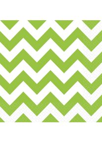 Amscan 20 jolies serviettes dentelées vert kiwi