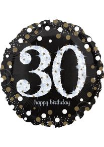Amscan Ballon en aluminium doré 30ème anniversaire 71cm