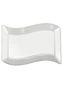 Amscan 10 falistych plastikowych talerzy do serwowania 19 cm x 30 cm
