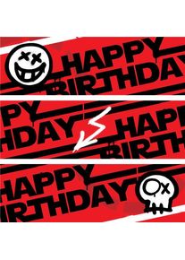 Bannière d'anniversaire Skaterboy rouge 3 x 1m