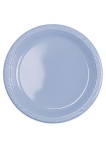 Amscan 20 plastikowych talerzy pastelowych niebieskich 23 cm