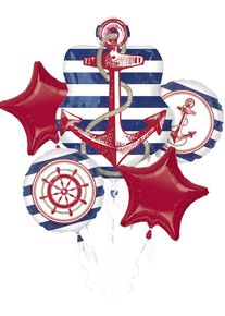 Amscan 5 maritime summer foil balloons