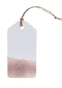Ginger Ray 10 étiquettes cadeaux en or rose Hourra