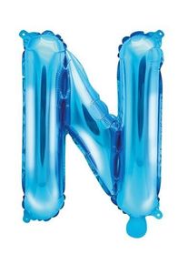 partydeco Ballon aluminium N bleu azur 35cm