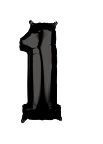 Amscan Ballon numéro 1 noir 66cm
