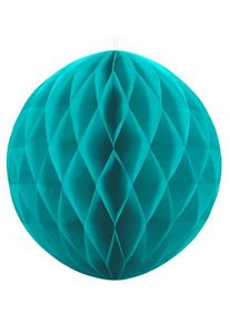 partydeco Honeycomb ball Lumina turquoise 40cm
