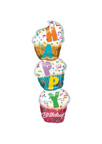 Amscan Ballon cupcake joyeux anniversaire