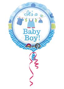 Amscan Hello Baby Boy foil balloon