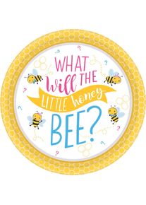 Amscan 8 assiettes bébés abeilles 18cm