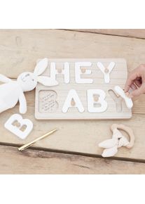 Ginger Ray Hey Baby Puzzle Guest Book 8,5" x 12".