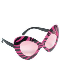 Amscan Lunettes Hollywood Diva années 80 noir-rose