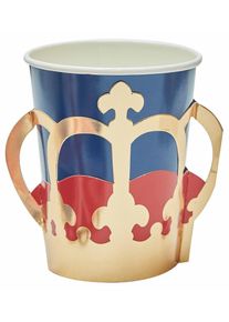 Ginger Ray 8 gobelets en papier Jubilé de la Reine 250 ml