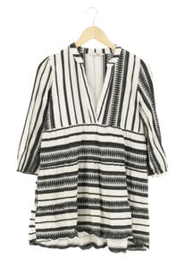 Only Damen Freizeitkleid Gr. 38 Weiß Gestreift Minikleid Baumwolle Sommerkleid