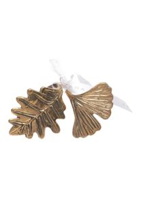 ZARA HOME Serviettenring Gold Blatt Metall 2er Set Tischdeko