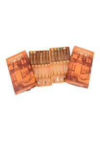 American Retro 6-tlg. Serviergabel Set Cocktailgabeln Edelstahl Holz Vintage