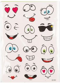 DIY Ostereier Sticker lustige Gesichter