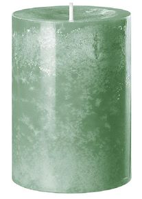 Stumpenkerze Rustic Safe Candle in Grün 11x7cm RAL