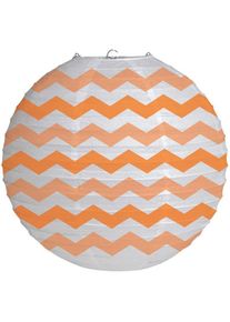 Creative Party Lampion ZickZack Streifen Orange 30cm
