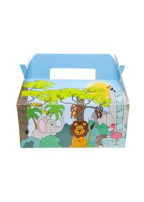 1 Stück Geschenk Box aus Karton Safari oder Dschungel Party