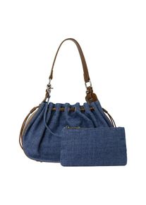 NAEMI Dames Buideltas blauw denim / donkerbruin One Size