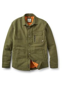 Passenger Taranaki Canvas Quilted Overshirt Overhemd Heren (S |olijfgroen)