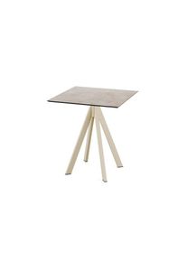 Essentials Infinity Terrassentisch Sand Gestell + Moonstone Hpl 70X70 Cm