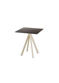 Essentials Infinity Terrassentisch Sand Gestell + Riverwashed Wood Hpl 70X70 Cm