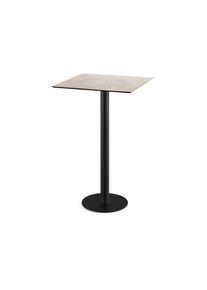 Essentials Urban Stehtisch Schwarz Gestell + Moonstone Hpl 70X70 Cm