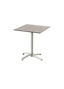 Essentials X Cross Terrassentisch Sand gestell + Moonstone HPL 70x70 cm