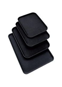 Tablett, mit rutschhemmender Oberfläche, schwarz, 65 x 45 cm (BxT)