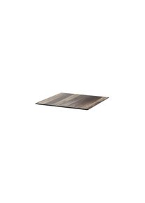 Essentials Infinity Tripod Terrassentisch Sand frame + Tropical Wood HPL 70x70 cm