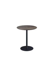Essentials Urban Terrassentisch Schwarz Gestell + Riverwashed Wood Hpl &Oslash;70 Cm