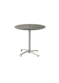 Essentials X Cross Terrassentisch Sand gestell + Galaxy Marble HPL &Oslash;70 cm
