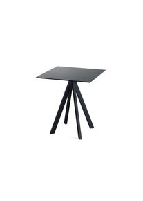 Essentials Infinity Terrassentisch Schwarz Gestell + Schwarz Hpl 70X70 Cm