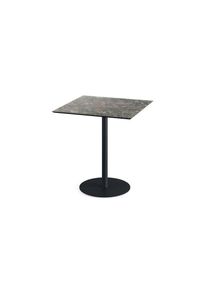 Essentials Urban Terrassentisch Schwarz Gestell + Galaxy Marble Hpl 70X70 Cm