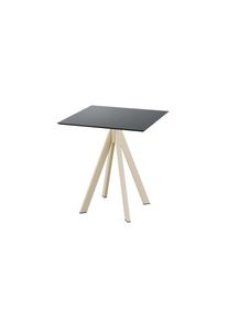 Essentials Infinity Terrassentisch Sand Gestell + Schwarz Hpl 70X70 Cm